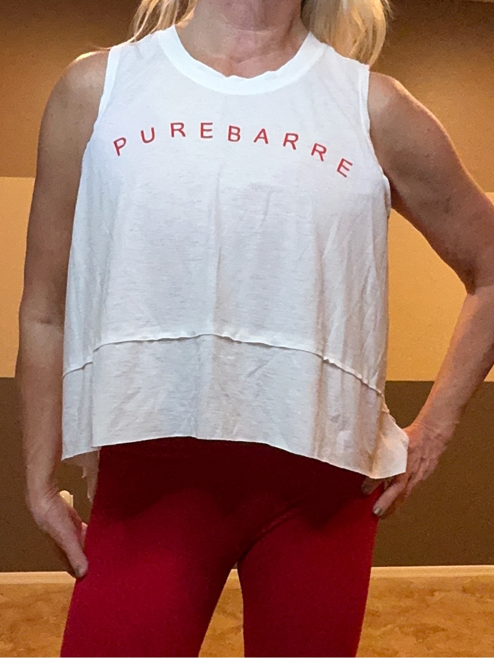 Free People Movement x Pure Barre White Tempo Tank Top Size medium - Picture 11 of 16